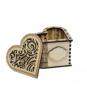 Large Wooden Heart-Shaped Box