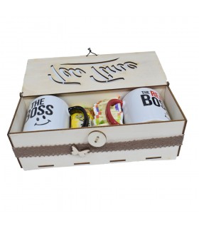 Wooden Tea Time Gift Package with Accessories