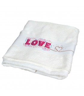 "Love" 70x140 Personalized Towel