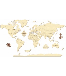 Harta Lumii din Lemn
