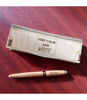 "Keep Calm and Write" toll szett tolltartóban