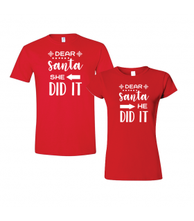 Dear Santa T-shirts for Couples