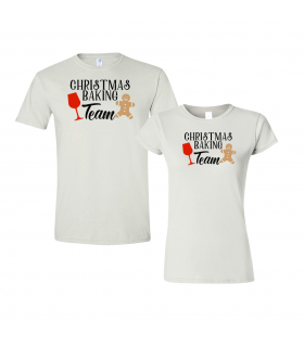 Christmas Baking Team T-shirts for Couples