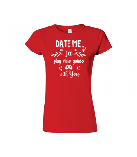 Date Me T-shirt for Women - Red