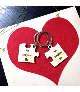 Puzzle Keychains with Message