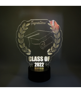 Class of 2022 3D LED lámpa