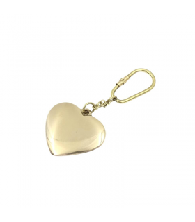 Heart-shaped metal keyring