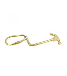 Hammer-shaped metal key ring