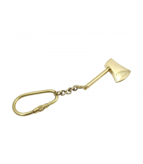 Ax-shaped metal key ring