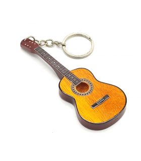 Classical guitar-shaped key ring