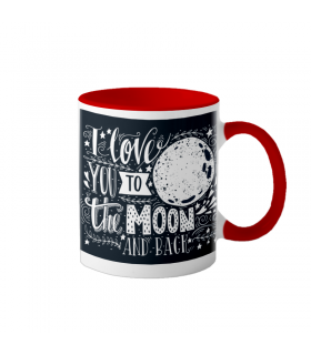 Cana interior rosu  "Love you to the moon"