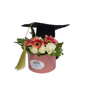 Flower Box with Graduation Cap